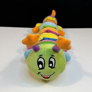 Buckle Toys Plush Bentley Caterpillar buckles zipper multicolored developmental